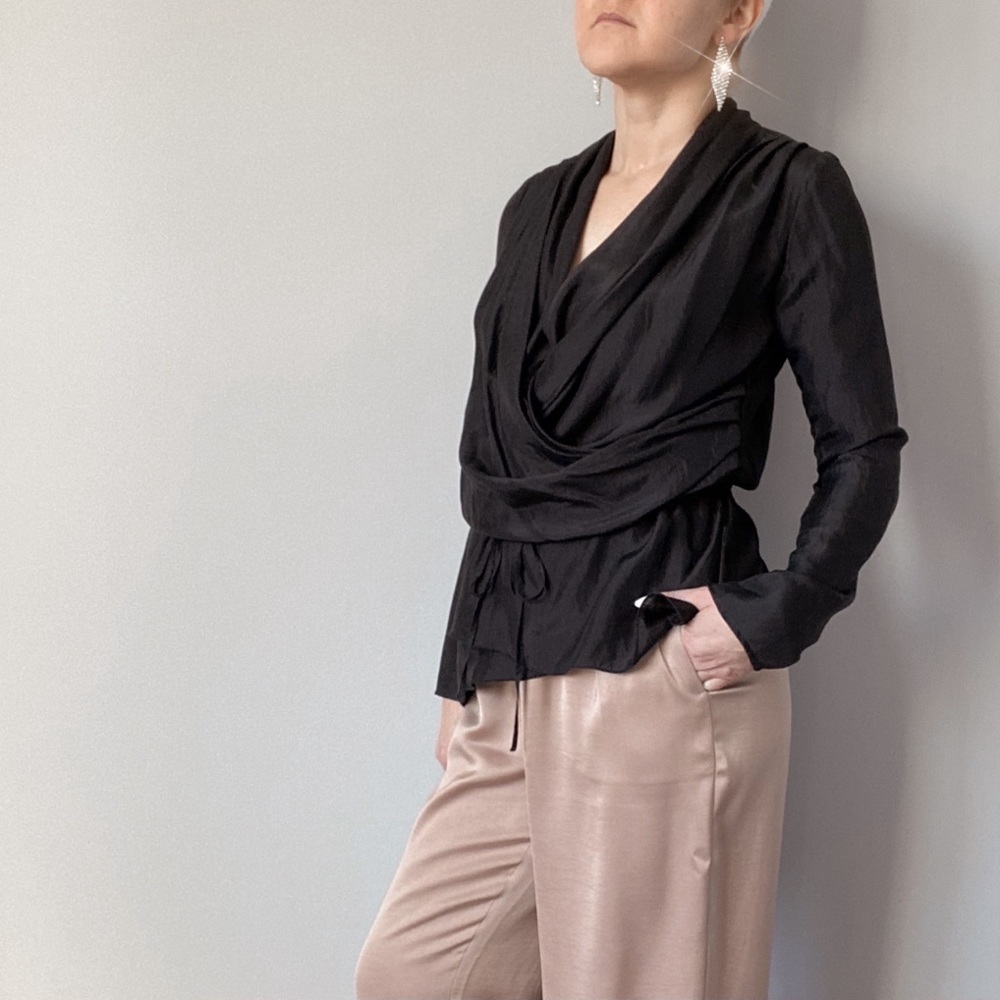 Silk Wrap Blouse
